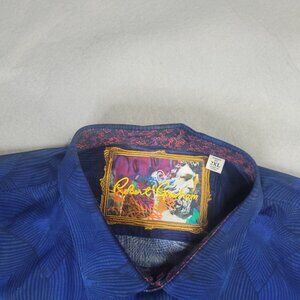 Robert Graham Long Sleeve 2XL Blue Cuff Men's Shirt